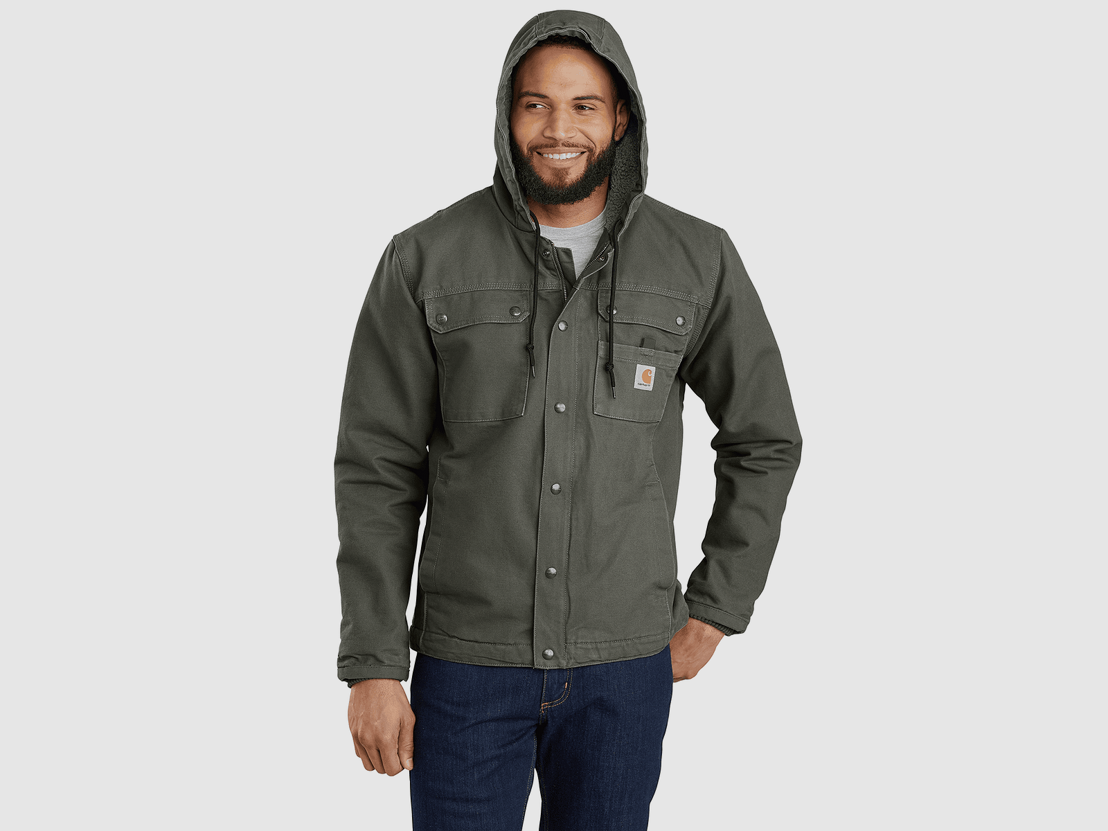 Carhartt Washed Duck Bartlett Jacket Men Moss L