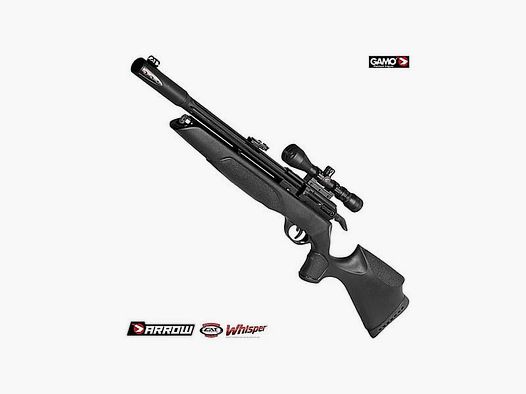Gamo Arrow Magnum Pack PCP 5,5 mm z lunetą, pompką, śrutem i futerałem