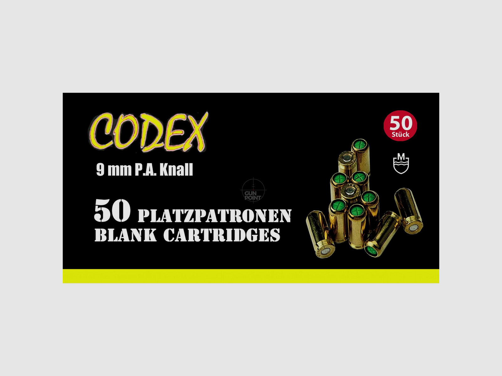 CODEX - Platzpatronen 9 mm P.A. Knall - 50 Stck