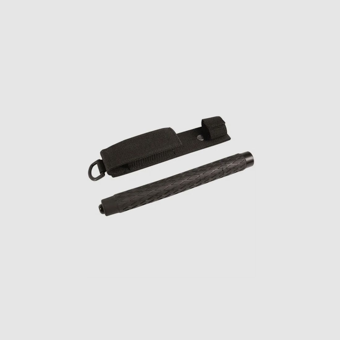 Teleskop Schlagstock, 25,5/66cm, Schwarz + Gürtelholster