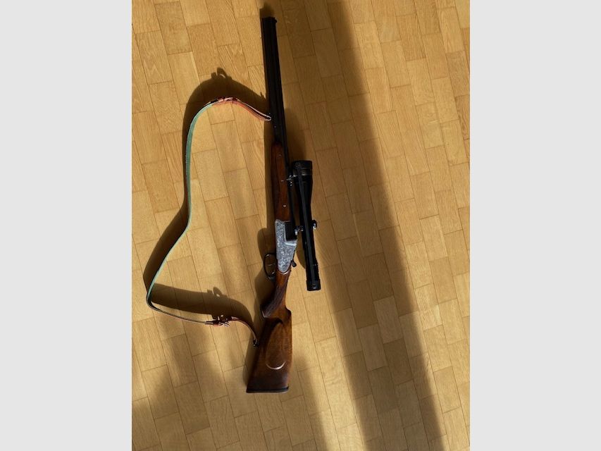 Krieghoff Ulm BBF Bockbüchsflinte mit Wechsellauf Kaliber 6,5x57R 20/76 Magnum WL 16/70 im Gewehrkoffer Waffenkoffer top Zustand Holland & Holland Seitenschlosse