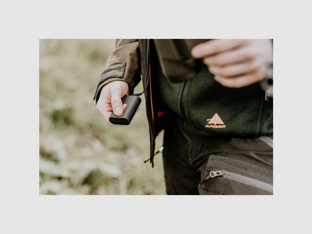 Alpenheat Beheizte Fleece Weste Grün Melange