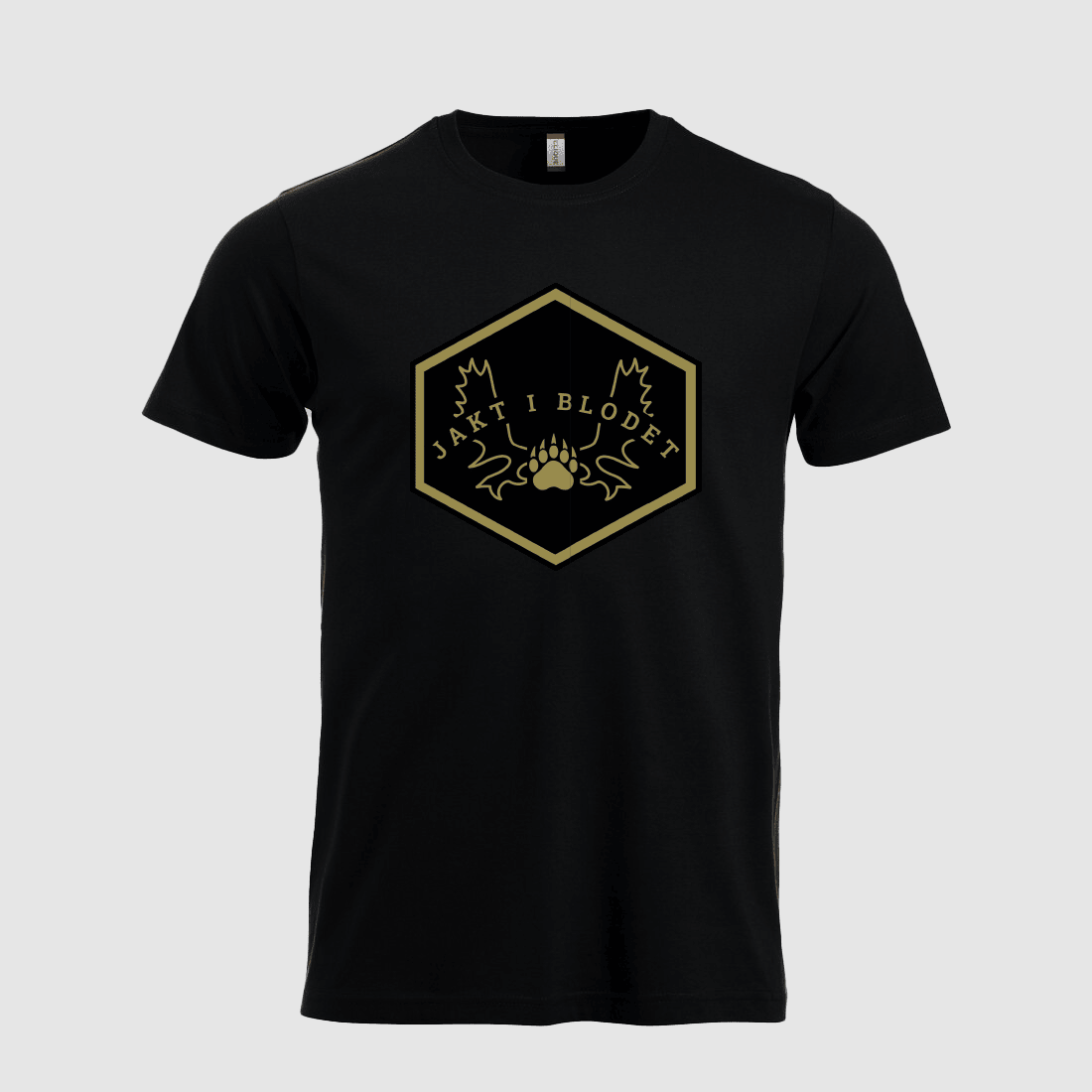 New Classic T-Shirt "Jakt i Blodet" Herren Schwarz - XL