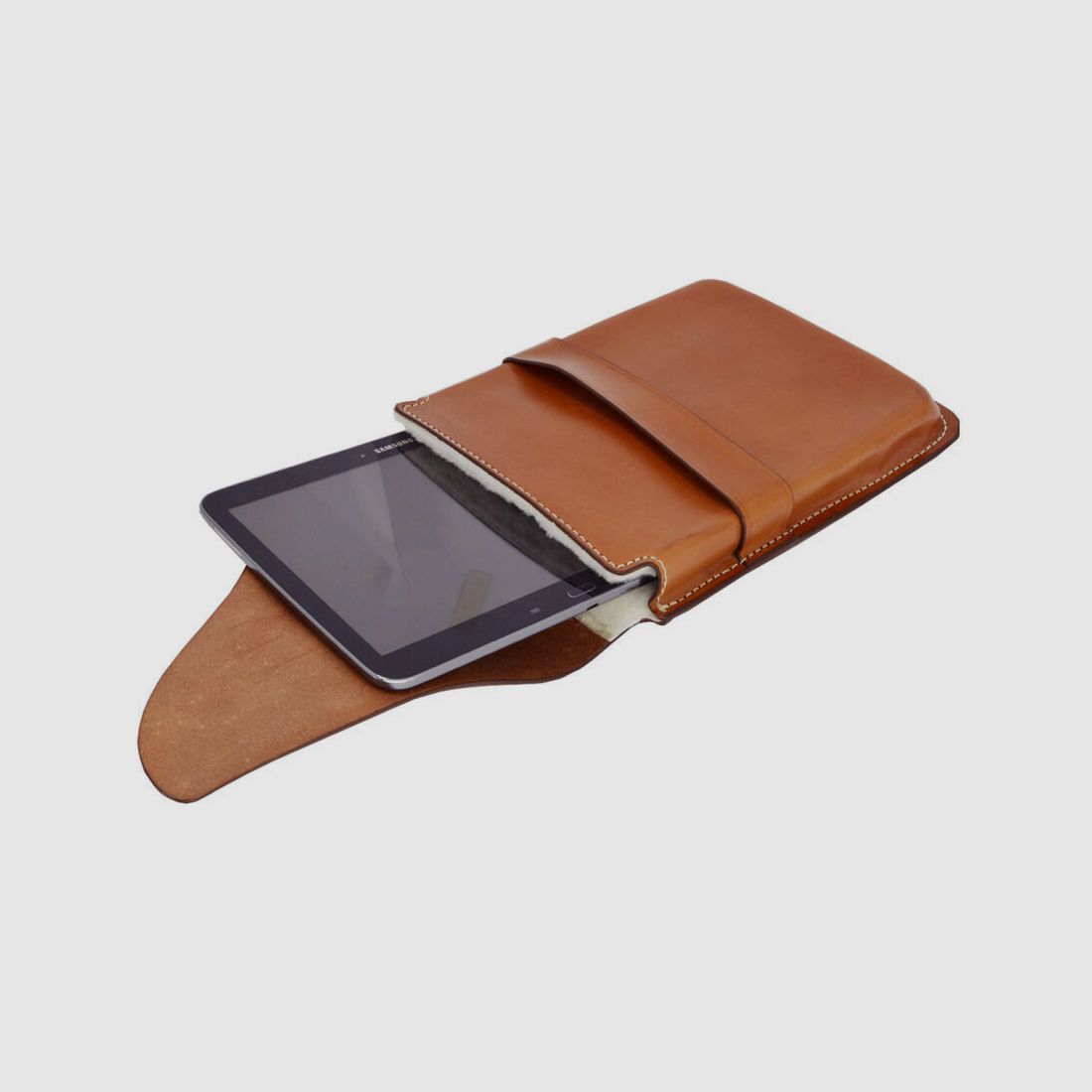 Triple K Tablettasche m/Trageriemen braun