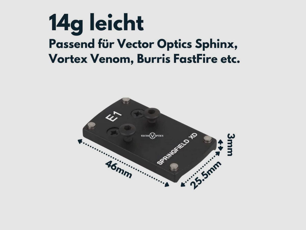 Vector Optics SCRDM-05 – Montage Springfield XD pour Docter/Noblex