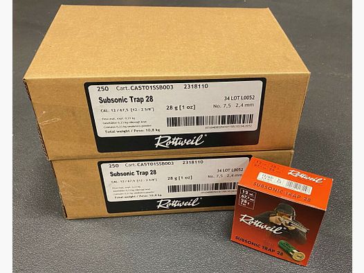 Rottweil Subsonic Trap 28 (500 Stück)