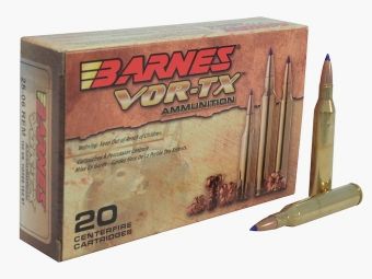 Barnes VOR-TX .25-06 Rem. 100GR Tipped TSX Boat Tail 20 cartucce