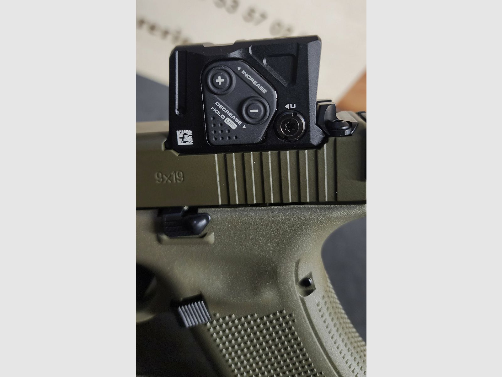 GLOCK 45 Gen5 FS MOS Gewinde A-CUT Aimpoint COA Combo « Edition Hunter ODG » Kal. 9×19 (auf Bestellung), Bild 8 von 10