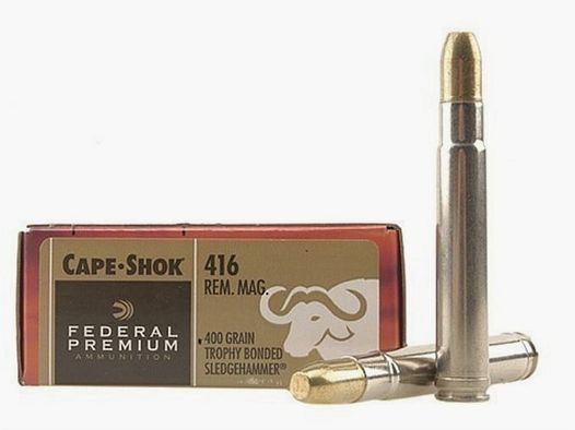 Federal Premium Safari Trophy Bonded Sledgehammer Solid .416 Rem. Mag. 400GR bonded FN 20 cartouches