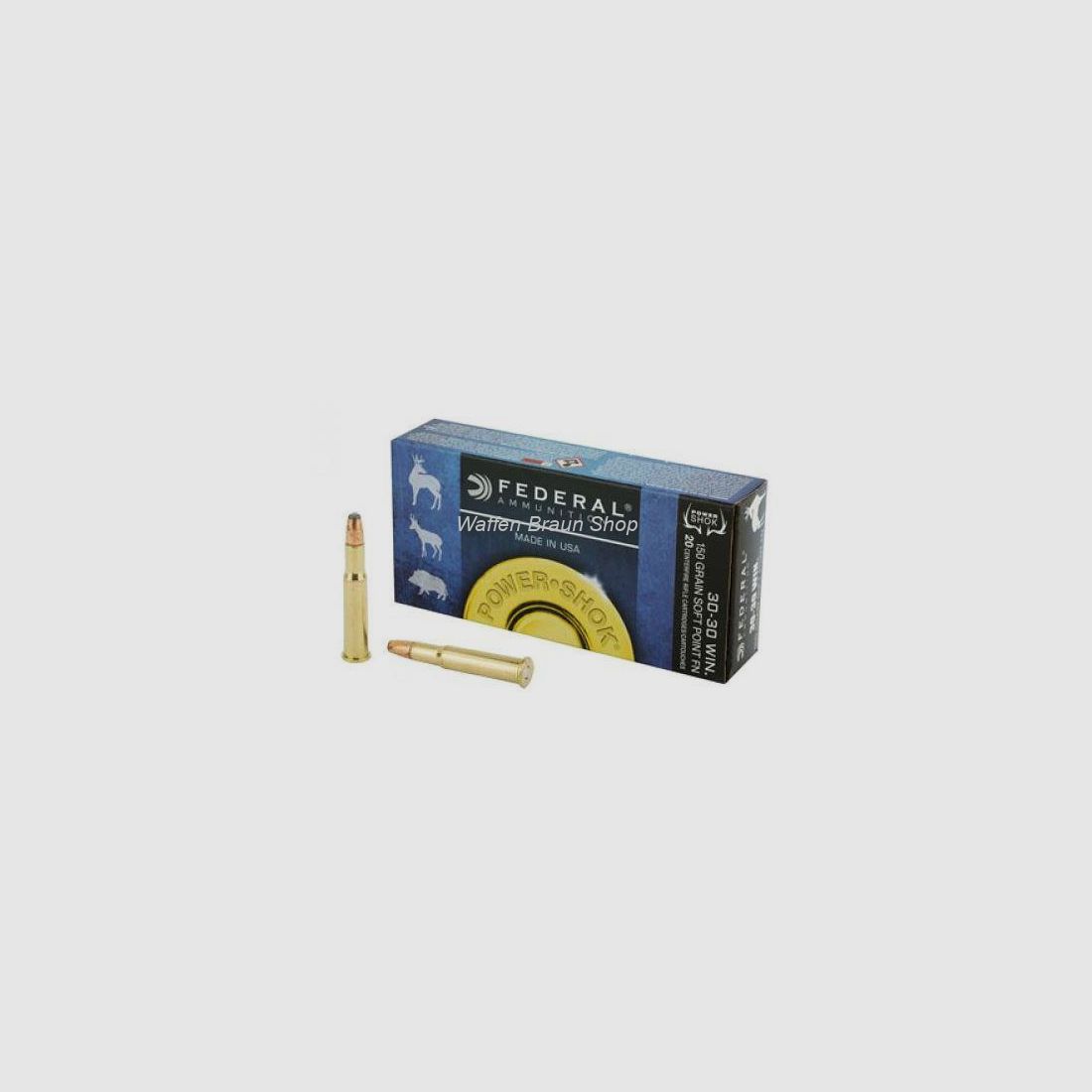 Federal .30-30 WIN 150GR POWER-SHOK SOFT POINT FN #3030A