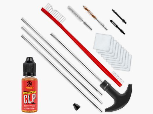Kit de nettoyage d'armes Shooter's Choice .17 Cal incluant FP-10 Lubricant Elite CLP (5-40) (SHF-SRK-17)