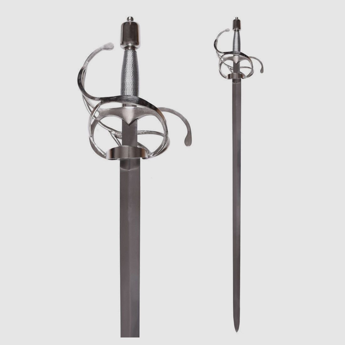 Korbrapier mit breiter Klinge