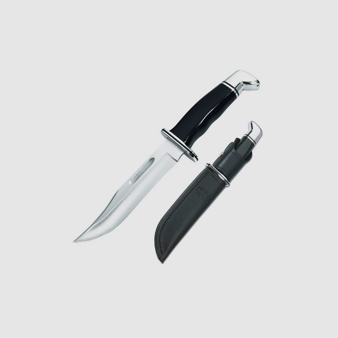 Buck Special 119, lama Bowie, HC, fodero in pelle Ebonite