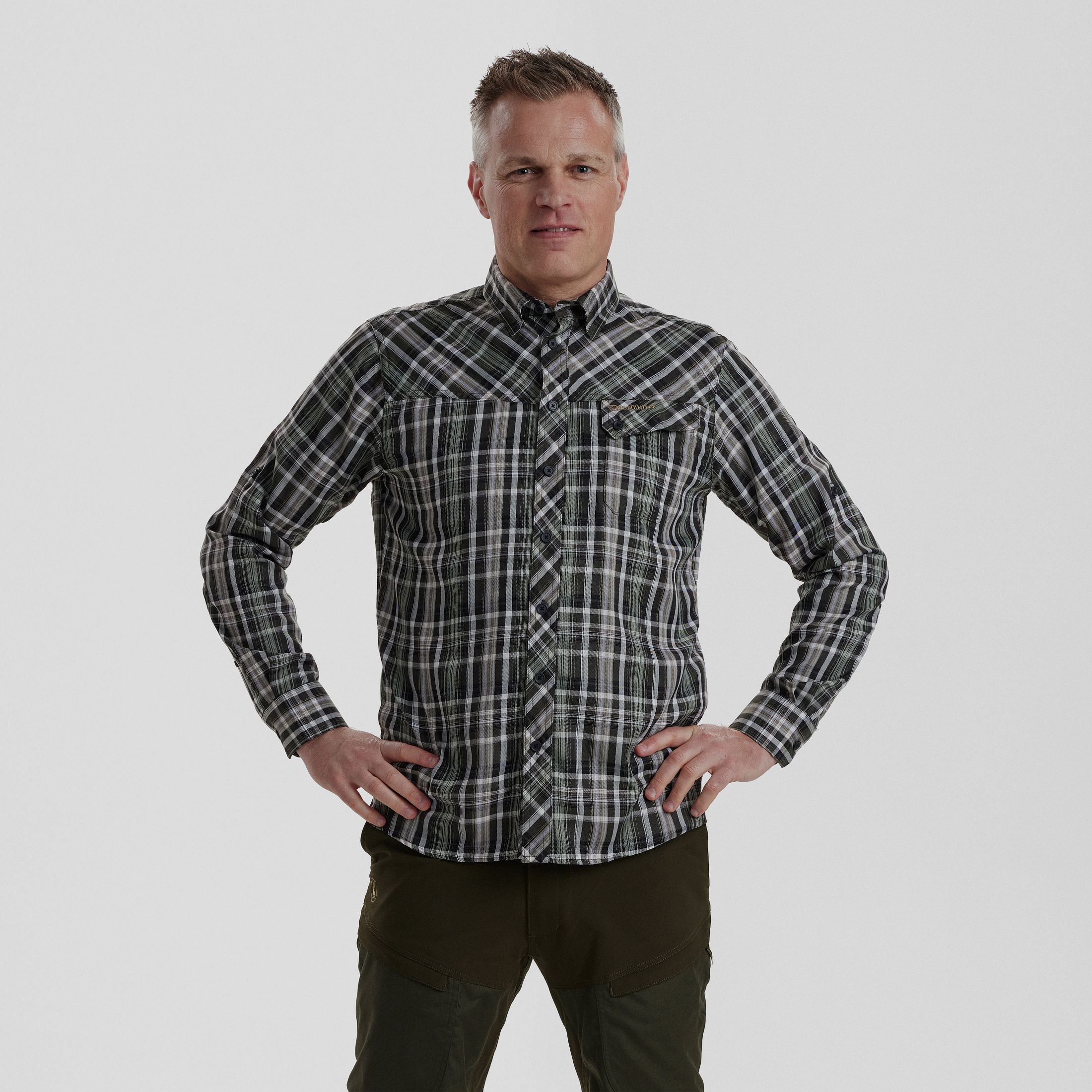 Mateo Shirt - Green Check - Men's Size: 47/48