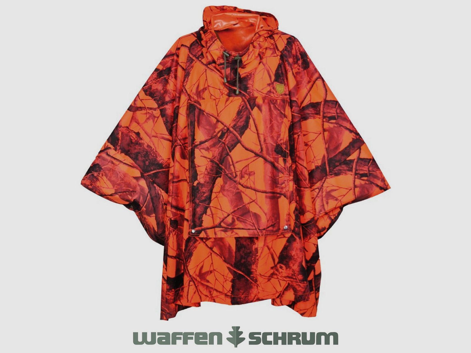 Hubertus Poncho Tarn u.Warn Olive-orange