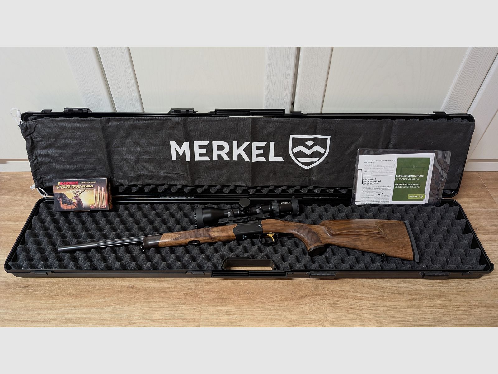 Merkel K5 Extreme avec Steiner Ranger 4S 4-16x44, calibre .30-06 Spring., neuf