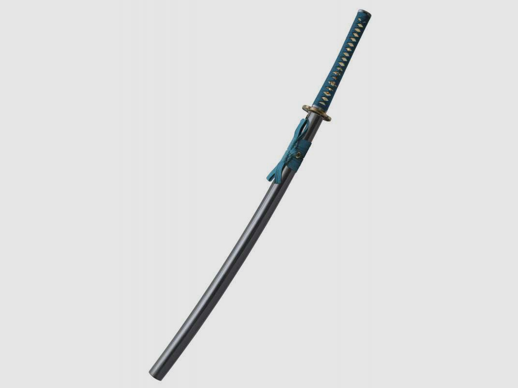 Shikoto Hammer-Forged Longquan Master Teal Katana handgeschmiedet