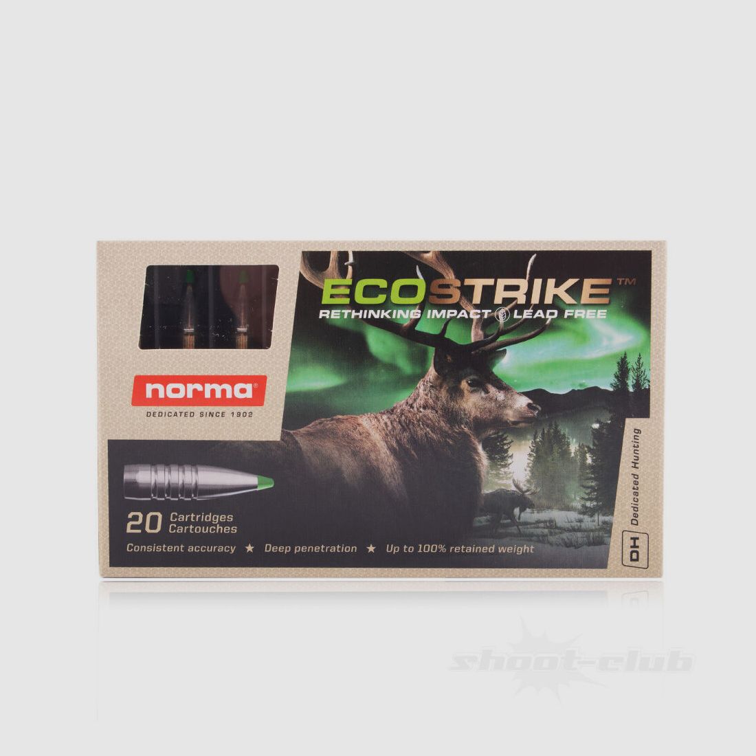 Norma Ecostrike Büchsenpatronen Kaliber .30-06 bleifrei 9,7g / 150grs
