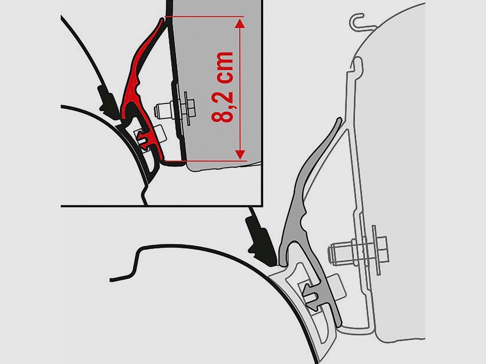Nastro sigillante Rain Guard T5/T6 California per tende F35 Pro, F45s, immagine 2 di 2