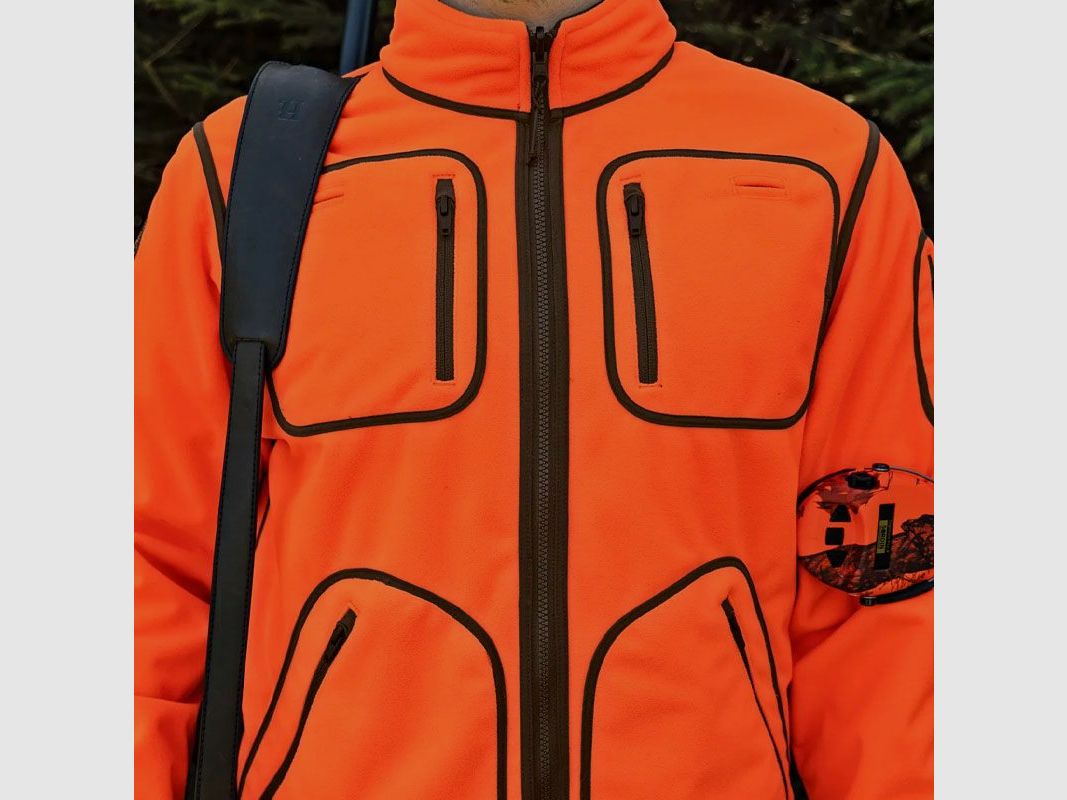 Härkila Kamko fleece jacket Blaze Orange/Green, image 12 of 24