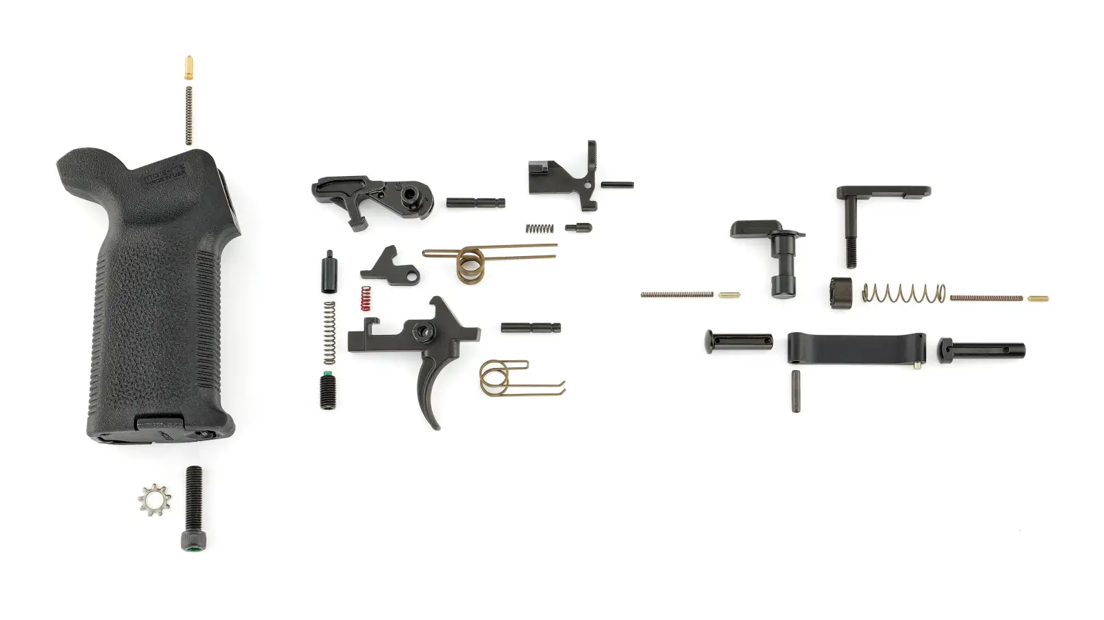 Ruger AR Lower Parts Kit con grilletto Ruger Elite 452 e impugnatura Magpul MOE-K2, immagine 2 di 2