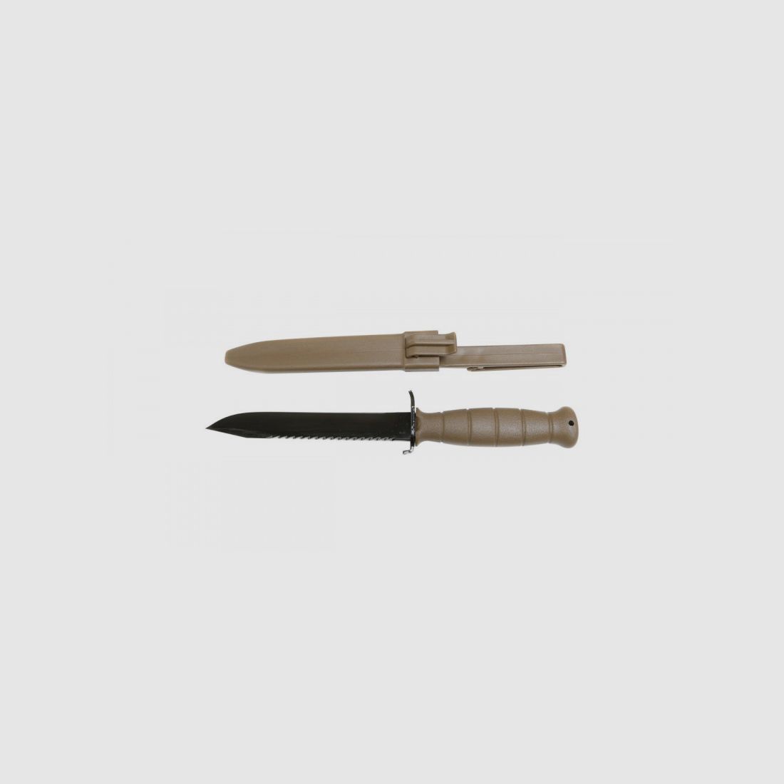 GLOCK FM81 MESSER 16,5CM BRAUN DUNKELERDE MIT SÄGE, Bild 1 von 2
