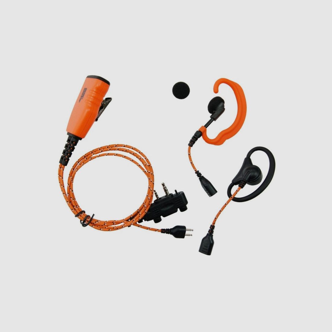 ProEquip PRO-U610LS/LA Orange Fabric Cable, 3-in-1 with 2 Ear Hooks / Peltor