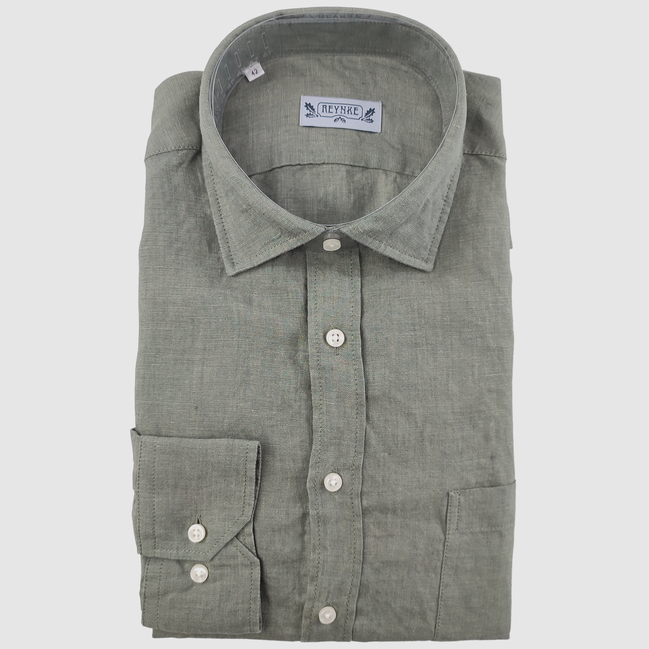 REYNKE Leinenhemd olive