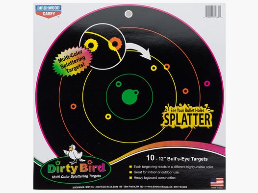 CIBLE DIRTY BIRDS MULTICOLORES - BIRCHWOOD CASEY X20