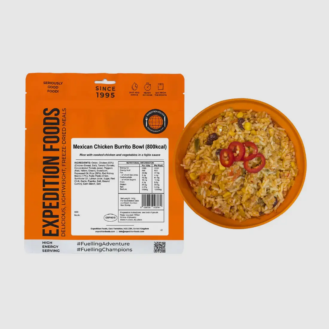 Mexican Chicken Burrito Bowl (800 kcal) [Dairy Free, Gluten Free], Bild 3 von 4