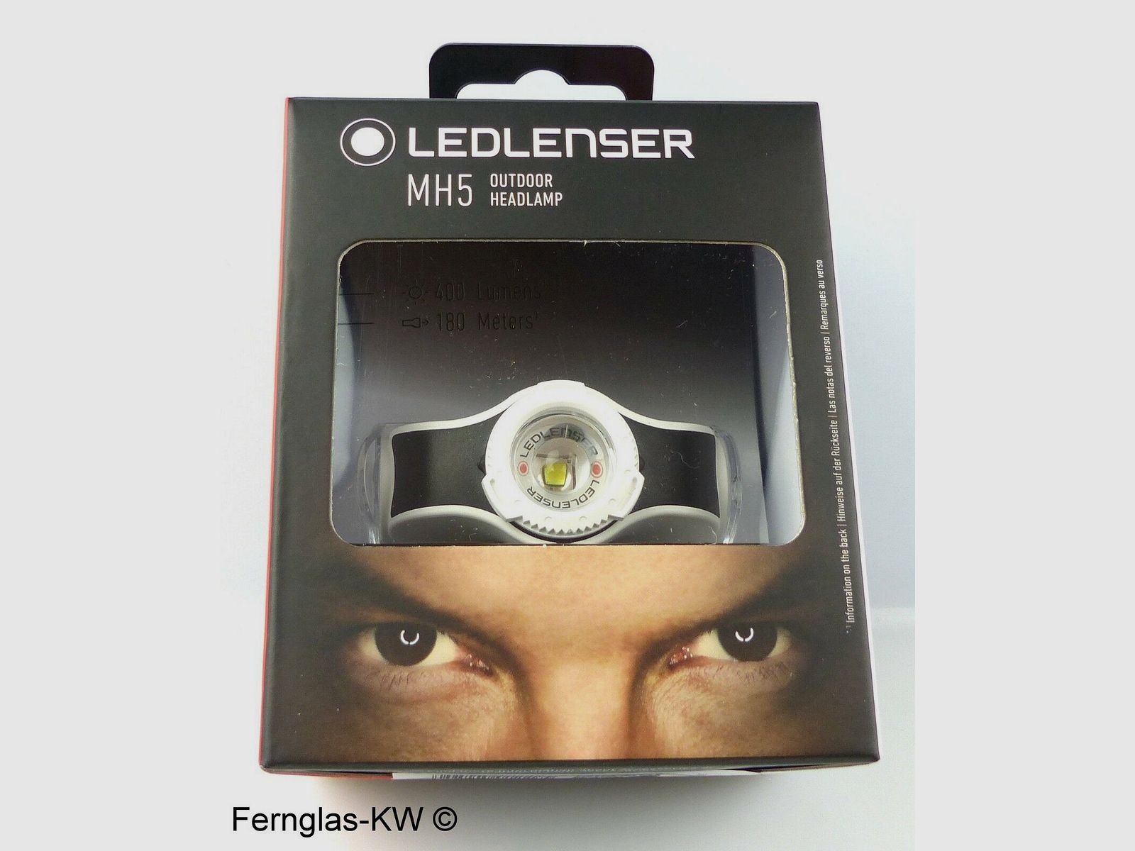 Ledlenser 500950 LED Kopflampe Stirnlampe MH5 Schwarz Weiß 400 Lumen mit Akku