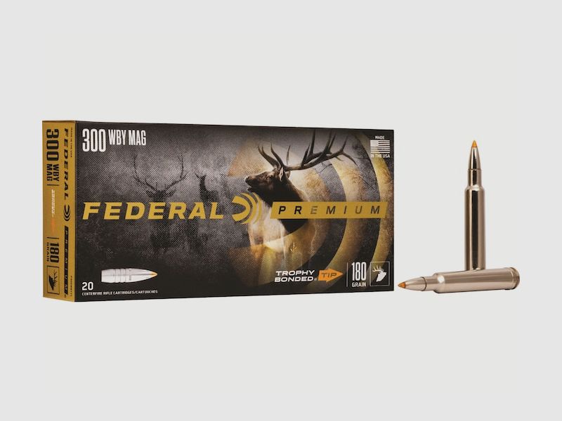 Federal Premium Trophy Bonded Tip .300 Wby. Mag. 180GR 20 cartucce