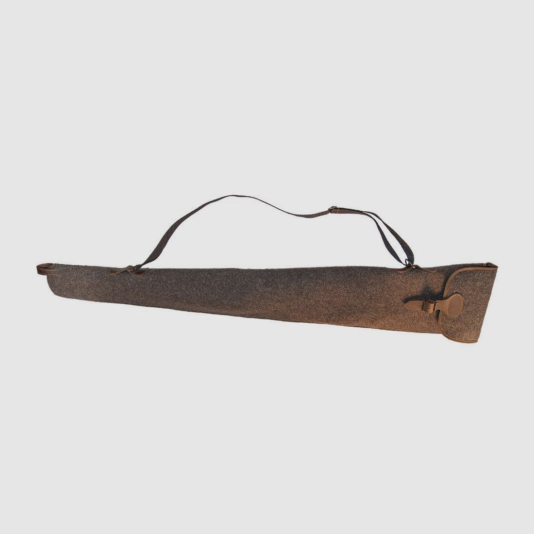 Funda de rifle Fritzmann de fieltro de lana con cuero de 120 cm