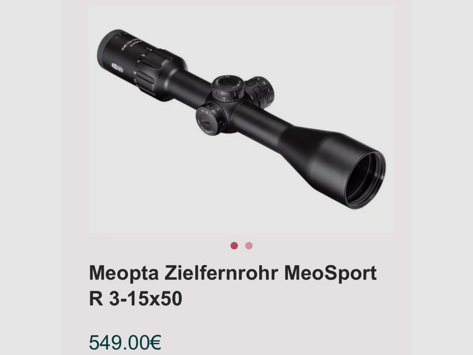 Meopta Meosport R 3-15x50 RD SFP Abs. 4C jak nowy