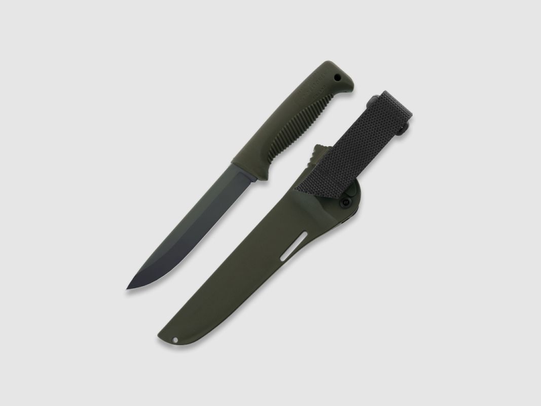 Peltonen Knives M95 Ranger Puukko Sissipuukko FJP142 Cerakote OD Beschichtung Kunststoffscheide grün OD