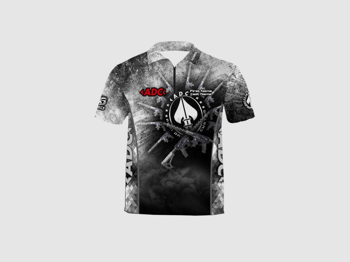 DED ADC Custom Competition T-Shirt - Grau, Größe: XXS, Benutzerdefinierter Name: Kein Name, Bekleidungsart: Regulär (Herren), Bild 1 von 3