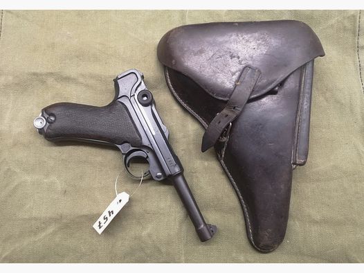 Pistole Luger 08  DWM 1912 Nummerngleich Truppenstempel