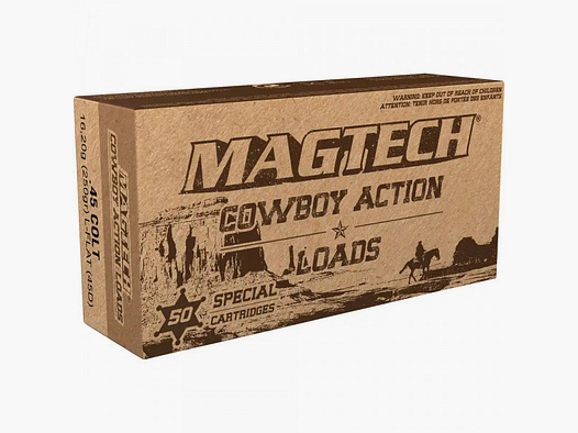 MAGTECH COWBOY ACTION .45COLT - 250 GRS - L-FLAT - 50 ROUNDS