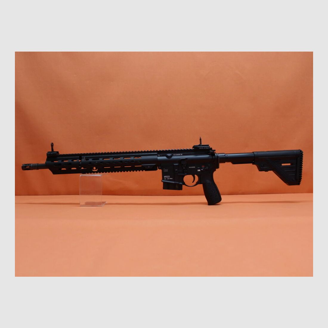 Heckler&Koch Ha.Büchse .223Rem Heckler&Koch/H&K MR223 A3 16,5" Lauf Schwarz HKey L, Gas-Piston-System AR-15/HK416