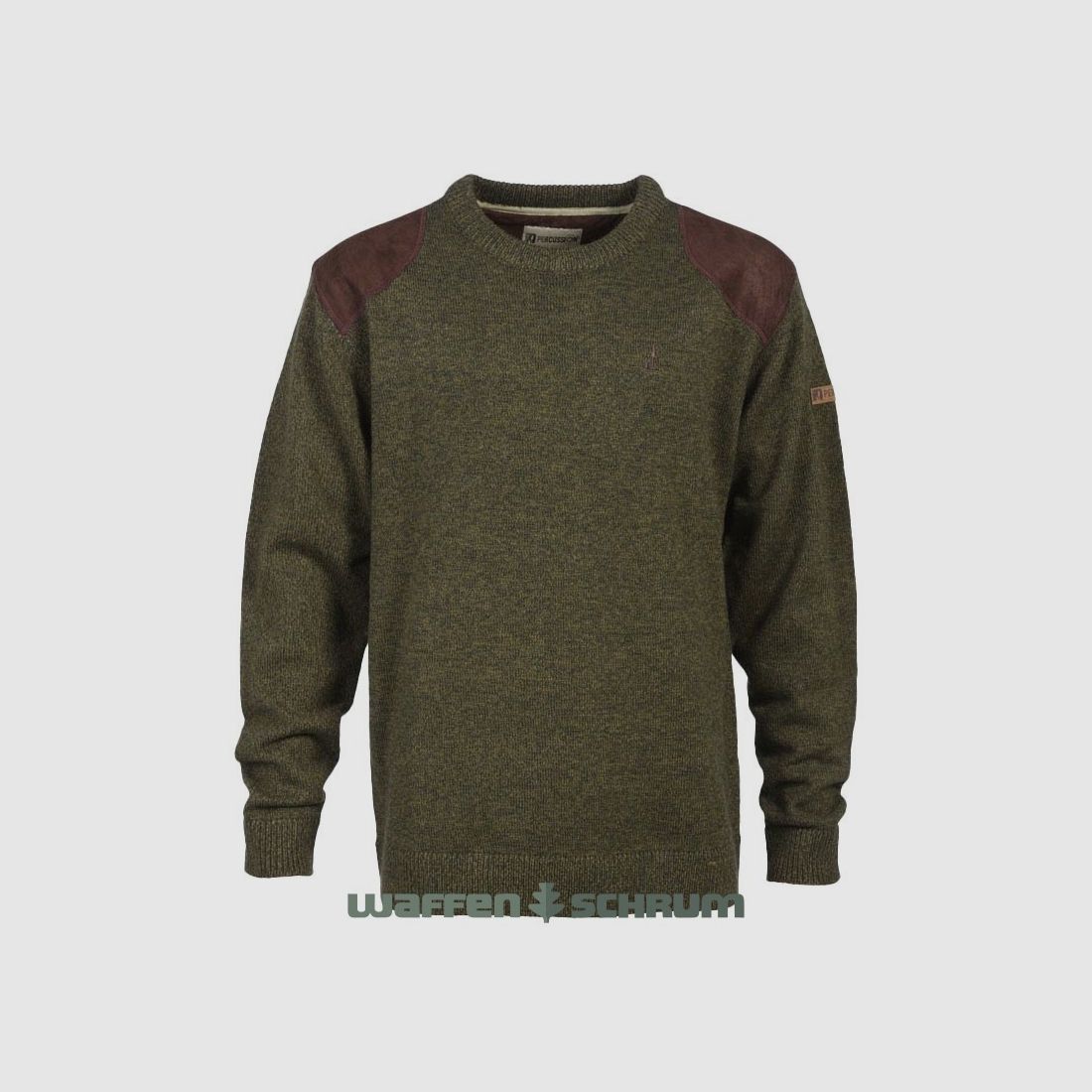 Percussion Pullover mt Stickerei Khaki-Percussion