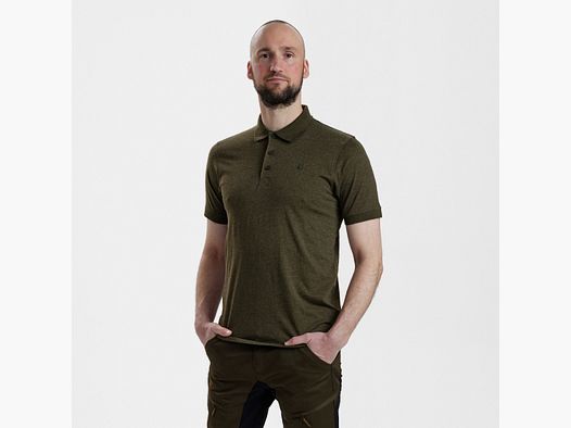 Gunnar Polo Shirt - Adventure Green Melange - Size: S
