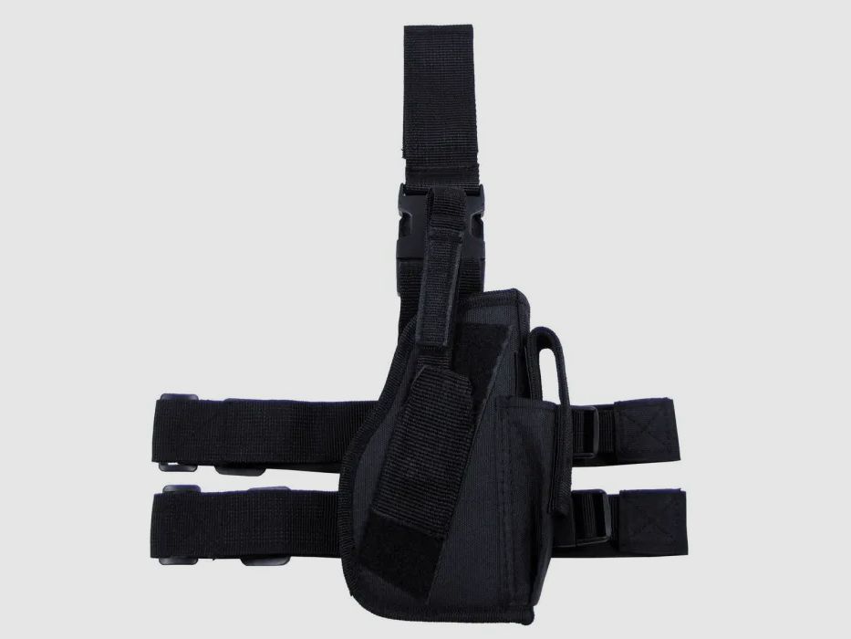 Holster na nogę na broń krótką - dla praworęcznych - Czarny