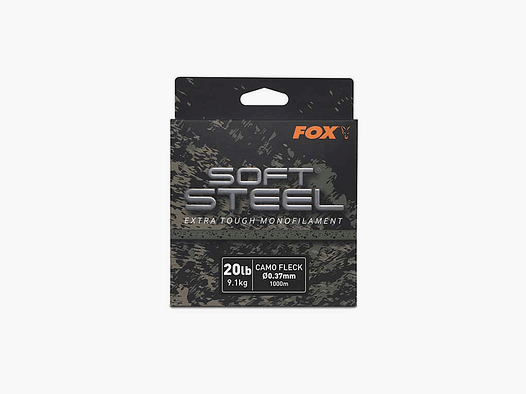 FOX – SOFT STEEL EXTRA TOUGH MONOFILAMENT 20lb 9.1kg CAMO FLECK Ø0.37mm 1000m