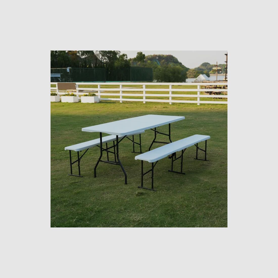 Mesa de camping NC1618 Nils Camp en blanco