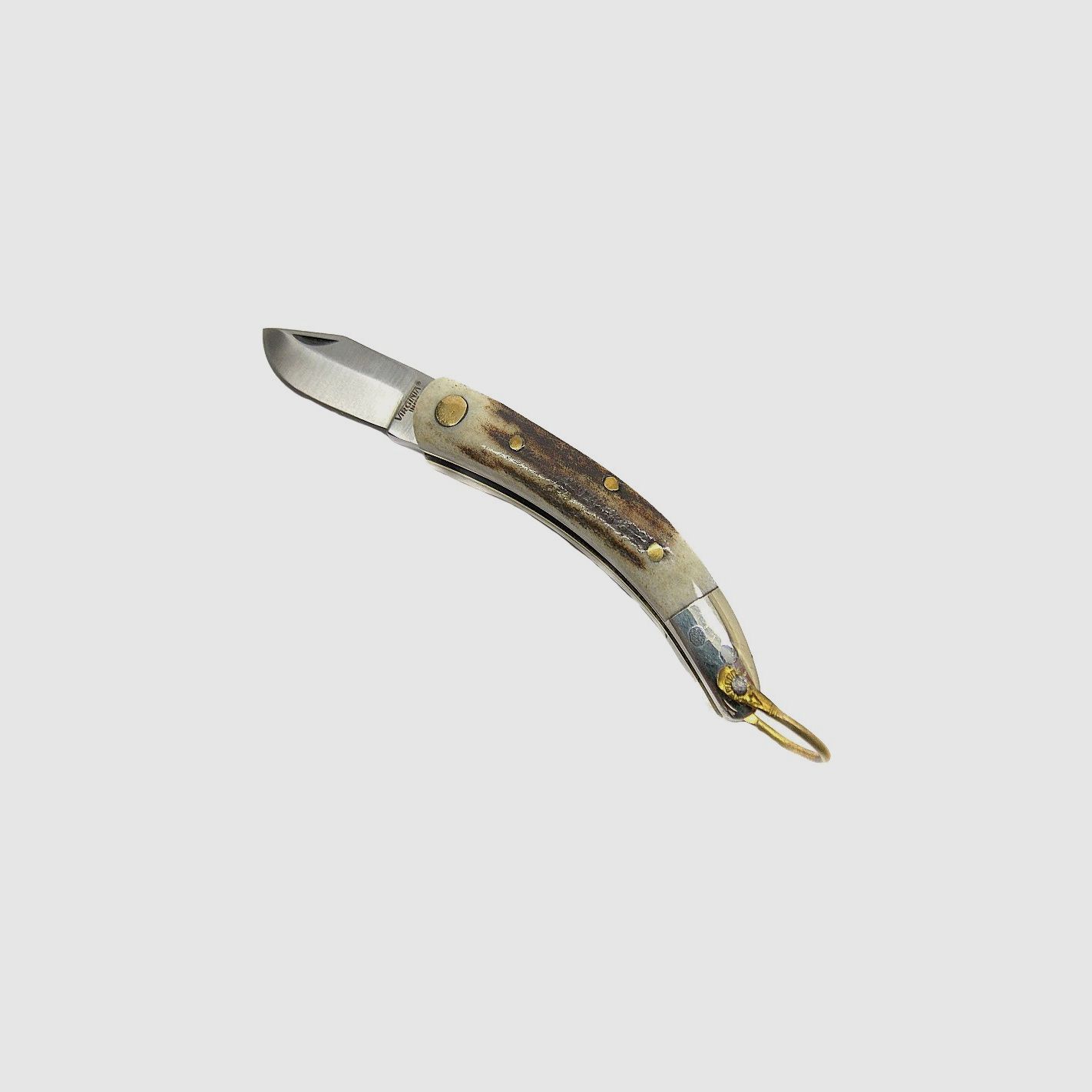 Couteau Virginia avec manche en bois de cerf, lame de 6 cm, image 1 sur 3