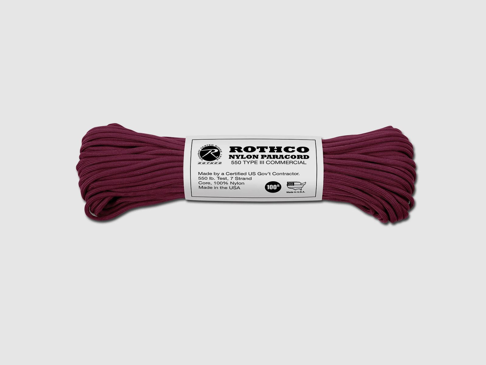 Rothco Rothco Fallschirmleine Nylon Type III 550 LB burgundy