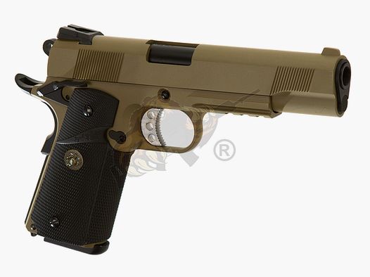 M1911 MEU Tactical Full Metal, GBB Desert -F-