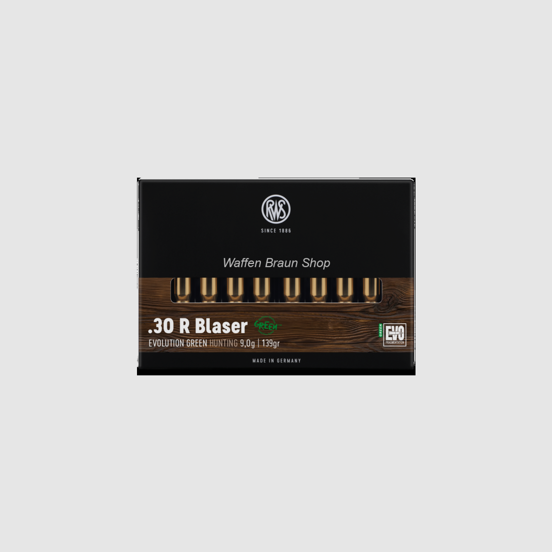 RWS .30 R Blaser Evolution Green Hunting 9,0g/139 grs 20 Stück