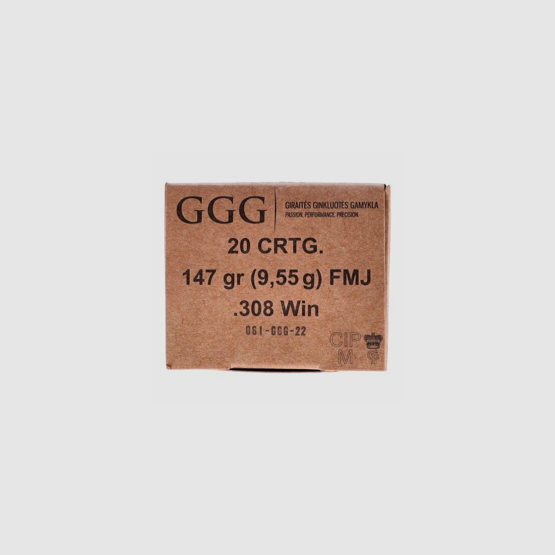 .308 Winchester FMJ 147grs./9,55g (20 Schuss)