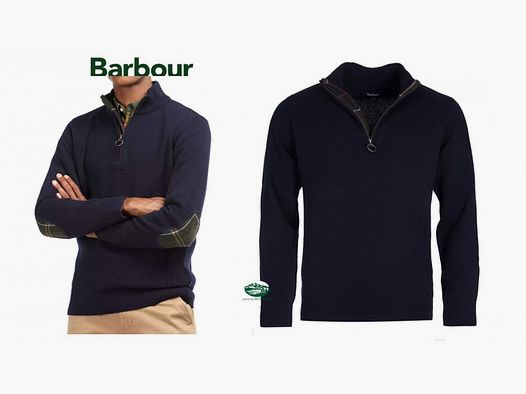 BARBOUR Holden Half Zip Sweater in Blue